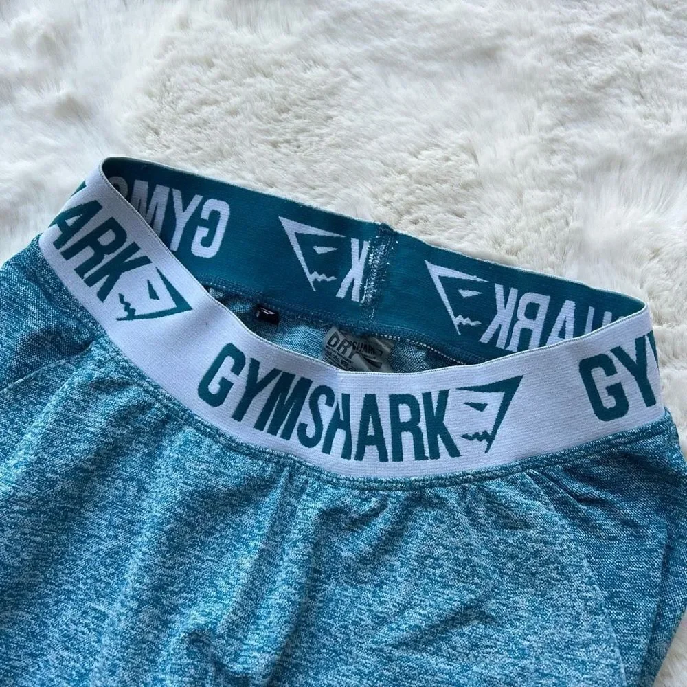 Gymshark Flex Seamless Leggings Workout Tights Heathered Blue Teal size S